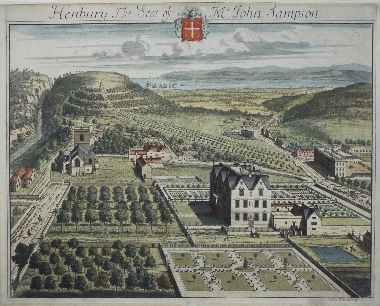 Print - Henbury The Seat of Mr John Sampson - Kip